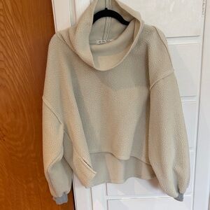 We The Free Beige Cowl Neck Sweater